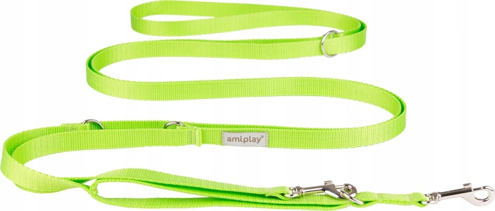 Регульований повідець Amiplay Samba 8 в 1 XL 200 - 400 см Зелений (5907563301580) - зображення 1