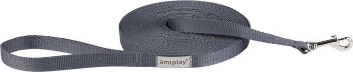 Тренувальний повідець Amiplay Samba S 10 м сірий (5907563301962) - зображення 1
