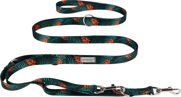 Регульований повідець Amiplay BeHappy 8 в 1 L 200 - 400 см Jungle (5907563305601) - зображення 1