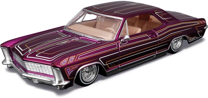 Metalowy model samochodu Maisto 1:26 1965 Buick Riviera Lowrider Purple 32551 (90159325512) - obraz 2