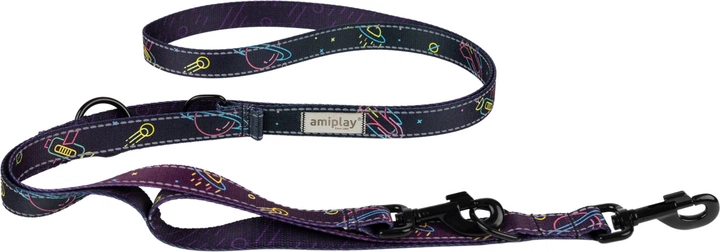 Smycz regulowana Amiplay BeSpace 7 w 1 L 100 - 200 cm Neon (5907563307179) - obraz 1