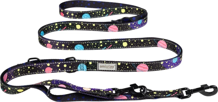 Регульований повідець Amiplay BeSpace 8 в 1 L 200 - 400 см Milkyway (5907563307278) - зображення 1