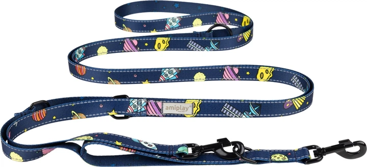 Регульований повідець Amiplay BeSpace 8 в 1 XL 200 - 400 см Comics (5907563307315) - зображення 1