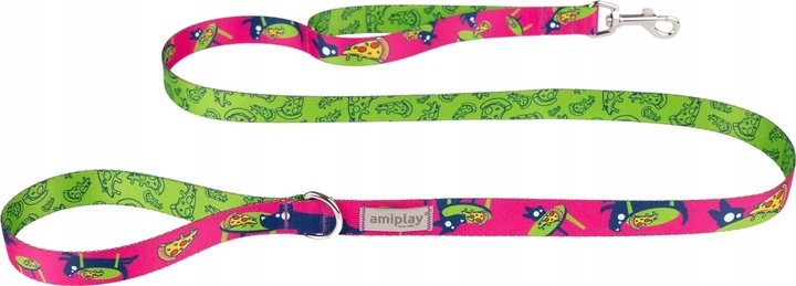 Повідець Amiplay Amik XL 150 см PizzaDog (5907563309050) - зображення 1