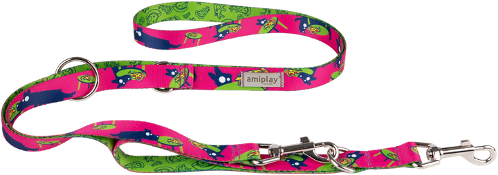 Регульований повідець Amiplay Amik 7 в 1 L 100 - 200 см PizzaDog (5907563309173) - зображення 1