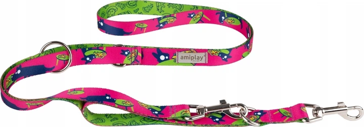 Регульований повідець Amiplay Amik 7 в 1 XL 100 - 200 см PizzaDog (5907563309210) - зображення 1