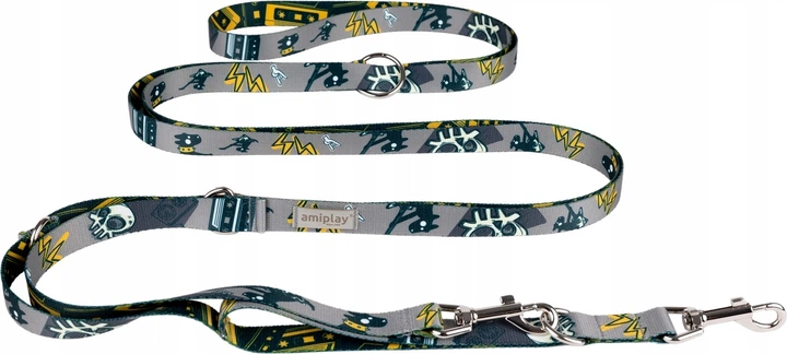 Smycz regulowana Amiplay Amik 8 w 1 M 200 - 400 cm DirtyDog (5907563309272) - obraz 1