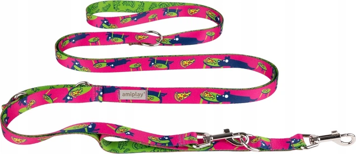 Регульований повідець Amiplay Amik 8 в 1 L 200 - 400 см PizzaDog (5907563309333) - зображення 1
