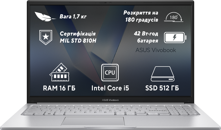 Ноутбук ASUS Vivobook 15 X1504VA-BQ1773 (90NB10J2-M02890) Cool