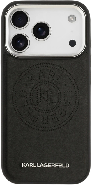Панель Karl Lagerfeld Point & Metal Logo MagSafe для Apple iPhone 17 Pro Black (KLHMP17LPSKRPMK) - зображення 3