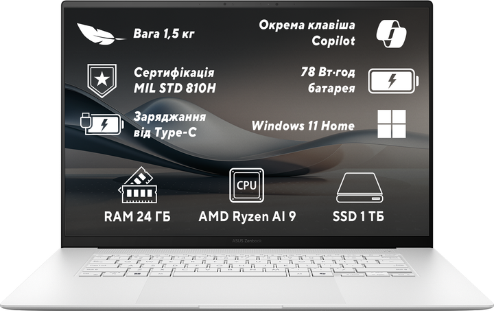 Ноутбук ASUS Zenbook S 16 UM5606WA-RK332W (90NB13M2-M00LD0
