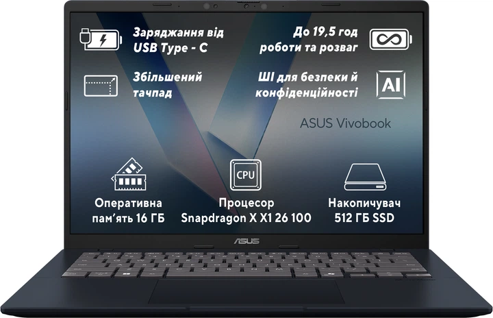Ноутбук ASUS VivoBook 14 X1407QA-LY034W (90NB1601-M00440) Quiet