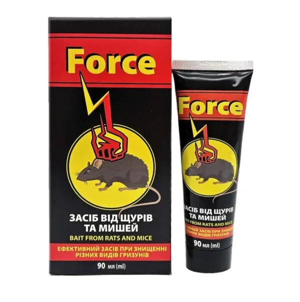 Засіб від мишей та щурів ТМ Force 90мл - Фото 1 Засіб від мишей та щурів ТМ Force 90мл - зображення 1