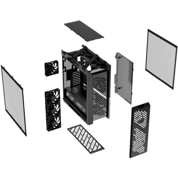 Комп'ютерний корпус без блоку живлення Asus ROG Strix Helios II GX601S Black (90DC00W0-B39000) - зображення 7