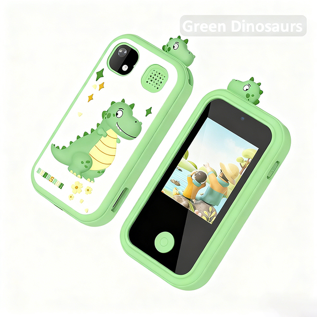 Детский фотоаппарат H04 Dinosaur двухкамерный HD Green - изображение 2
