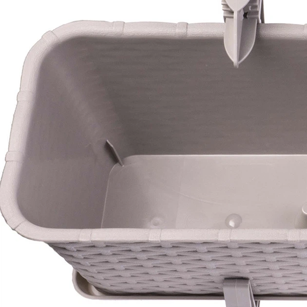 Балконний горщик з ручками Kadax Castro K8215 3 шт. Карамельний - зображення 4