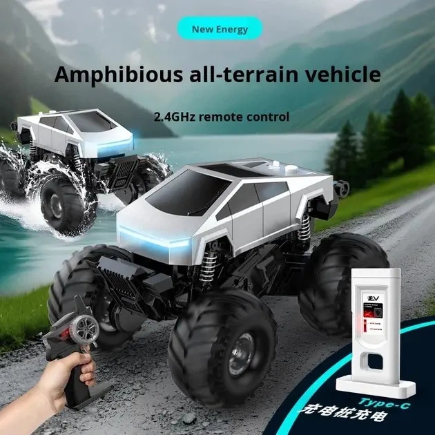 Радиоуправляемая машина Tesla Cybertruck CV-B907 реалистичный дизайн водонепроницаемая конструкция - изображение 3