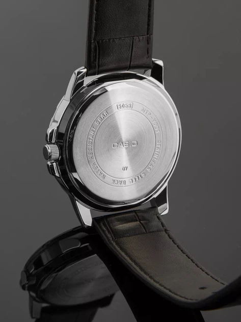 Мужские часы Casio MTP-VD01L-1C черные 50 м - изображение 6