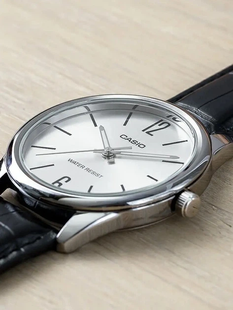 Мужские наручные часы Casio MTP-V005L-7B, кварцевые, кожаный ремешок - изображение 3