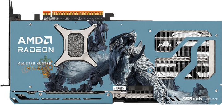 Karta graficzna ASRock PCI-Ex RX9070XT Monster Hunter Wild 16GB GDDR6 (256bit) (2970/20000) (1 x HDMI, 3 x DisplayPort) (RX9070XT MH 16G) - obraz 5