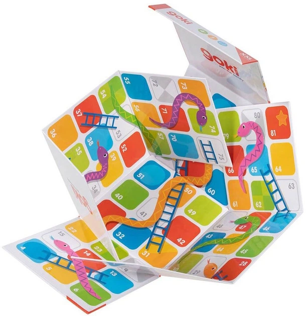 Gra planszowa Goki XXL Snakes and ladders in cube (edycja holenderska) (4013594566360) - obraz 2
