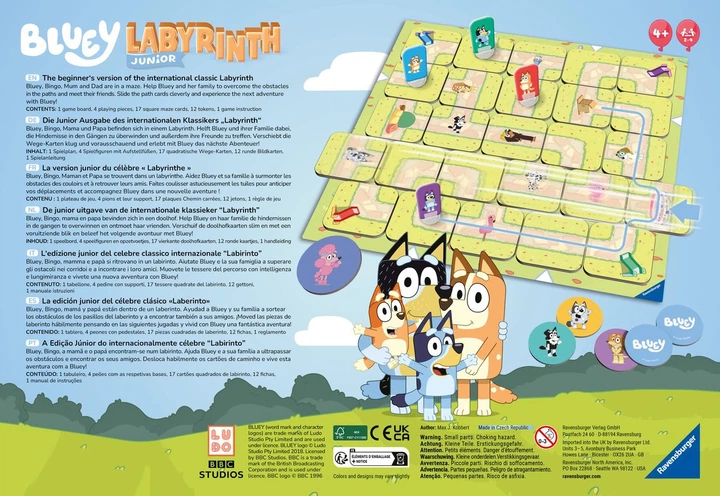Настільна гра Ravensburger Junior Labyrinth: Bluey (чеське видання) (4005556247110) - зображення 2