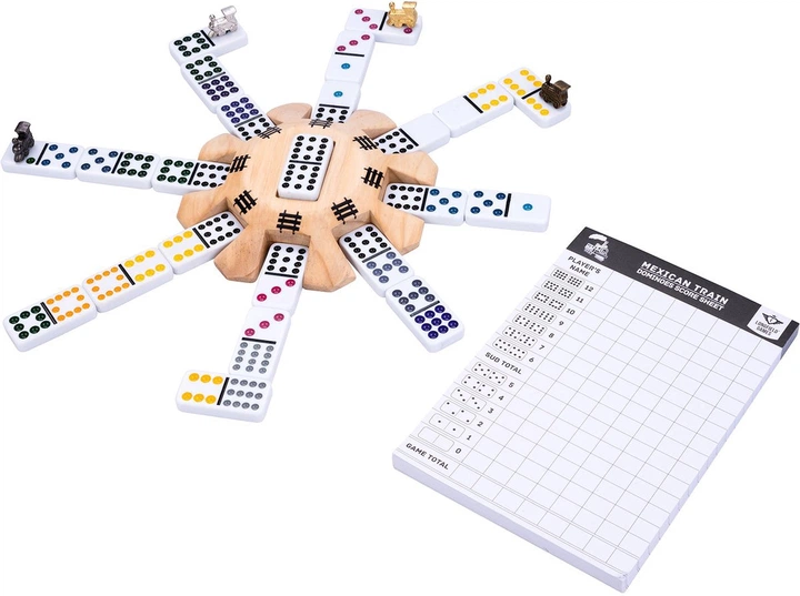 Gra planszowa Engelhart Domino Mexican trains D12 Deluxe(edycja chińska) (8716096018301) - obraz 4