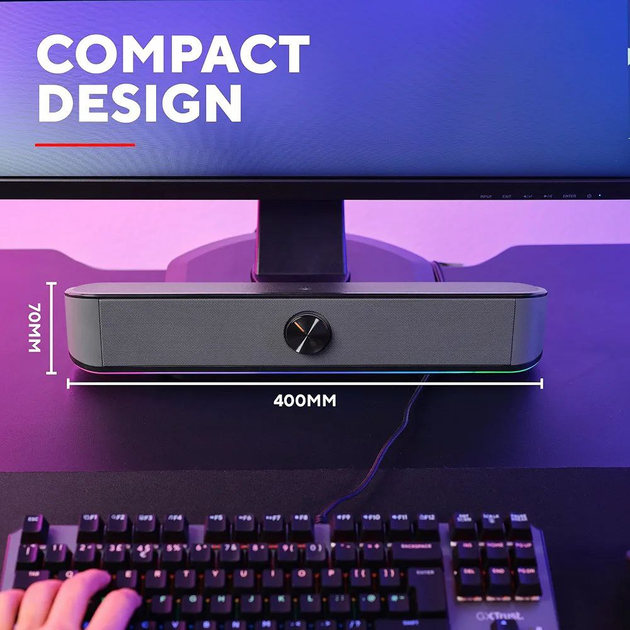 Световая звуковая панель Trust GXT 619 Thorne RGB с подсветкой - изображение 3