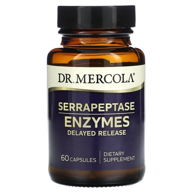 Серрапептаза, Serrapeptase Enzymes, Dr. Mercola, ферменты, 60 капсул - Фото 1 Серрапептаза, Serrapeptase Enzymes, Dr. Mercola, ферменты, 60 капсул - изображение 1