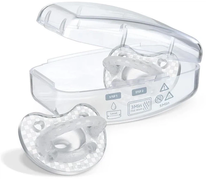 Smoczek uspokajający Chicco Physio Forma Crystal 2-6 m 2 szt (8058664175475) - obraz 5