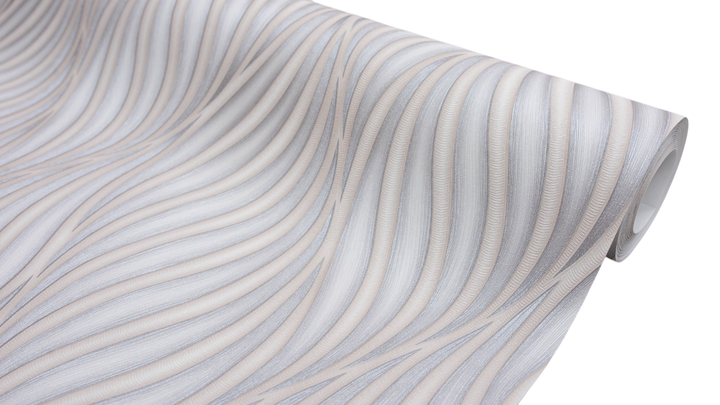 Tapeta winylowa na flizelinie Sintra Grey Dark Leaves 0.53 x 10.05 m Ciemnoszara z beżowym (4824001698075) - obraz 4