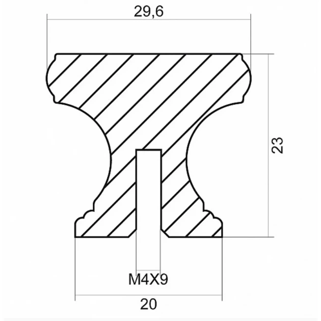 Меблева ручка-кнопка кругла SIGMA H-23мм Чорна (MR0552) - зображення 3