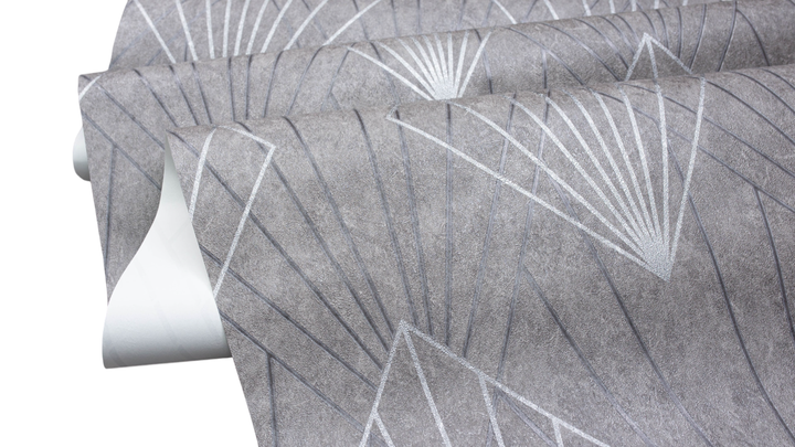 Tapeta winylowa na flizelinie Sintra Brown Geo 0.53 x 10.05 m Ciemnoszara (4824001698761) - obraz 2