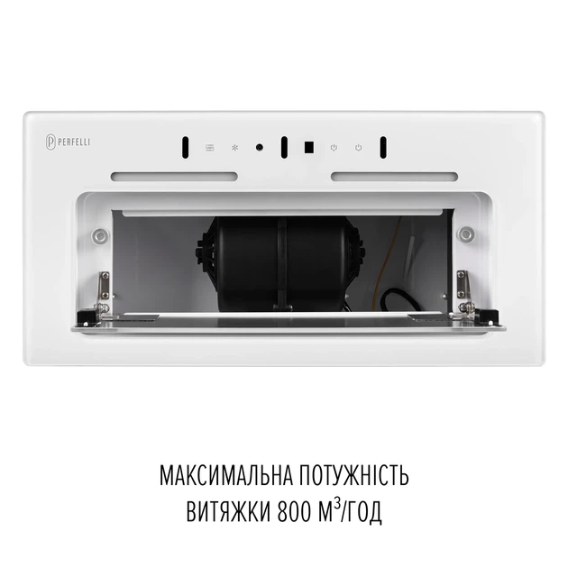 Сенсорная кухонная вытяжка Perfelli NUOVA 6JWR BIANCO белая полновстраиваемая, управление жестами, 59,8 см - изображение 6