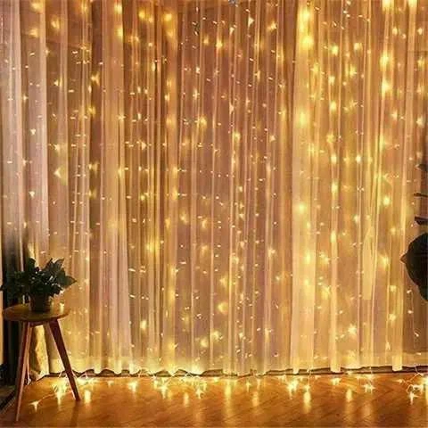 Гірлянда Водоспад USB штора 3х2м, білий теплий, 200 LED пульт Новорічна світлодіодна гірлянда на вікно - Фото 2 Гірлянда Водоспад USB штора 3х2м, білий теплий, 200 LED пульт Новорічна світлодіодна гірлянда на вікно - изображение 2