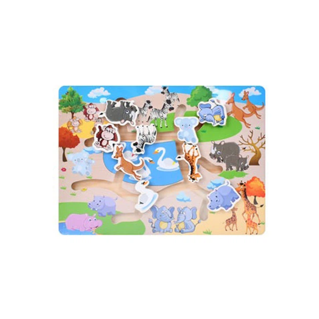 Дерев'яна іграшка Лабіринт Bambi MD 0817-4 розмір 30х22,5 см - Фото 1 Дерев'яна іграшка Лабіринт Bambi MD 0817-4 розмір 30х22,5 см - зображення 1