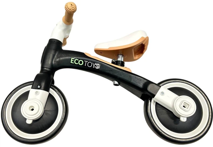 Біговел з педалями EcoToys навчальний бічні колеса 3в1 LC-V1359 Black (5905817005505) (955555910252301) - Уцінка - зображення 2