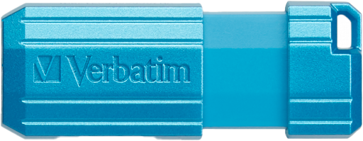 Pendrive Verbatim PinStripe 128 GB USB 2.0 Cyan (23942494614) - obraz 2