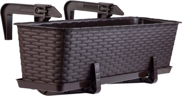 Балконний горщик з ручками Kadax Frette K2878 Коричневий - зображення 3