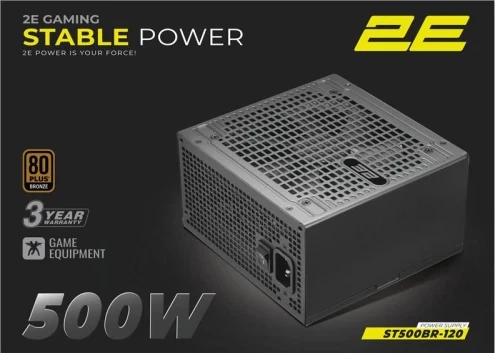 Блок питания 500 Вт, 2E Stable Power, Black (2E-ST500BR-120) - изображение 2