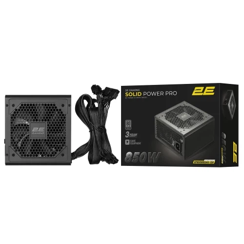 Блок питания 850 Вт, 2E Solid Power Pro, Black (2E-SP850BRSMII-120) - изображение 4