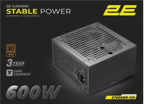 Блок питания 600 Вт, 2E Stable Power, Black (2E-ST600BR-120) - Фото 2 Блок питания 600 Вт, 2E Stable Power, Black (2E-ST600BR-120) - изображение 2