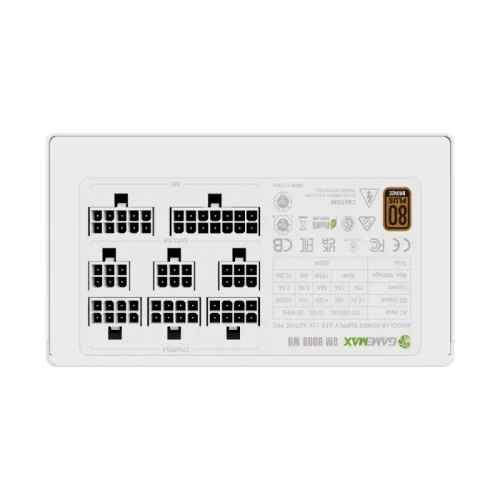 Блок живлення 800 Вт, GameMax GM 800B, White - Фото 13 Блок живлення 800 Вт, GameMax GM 800B, White - зображення 13
