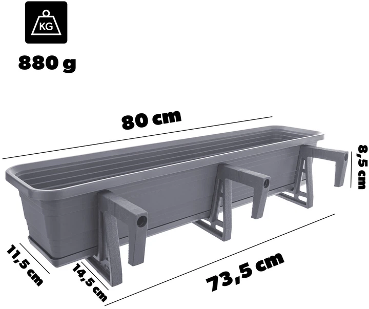 Doniczka balkonowa Kadax Paulin K10028 - obraz 3