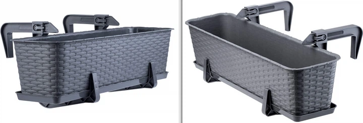 Skrzynka balkonowa z uchwytami Kadax Frette K2879 Grafit - obraz 4