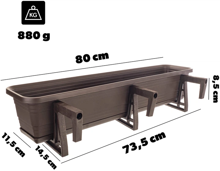 Балконний горщик Kadax Paulin K10032 - зображення 3