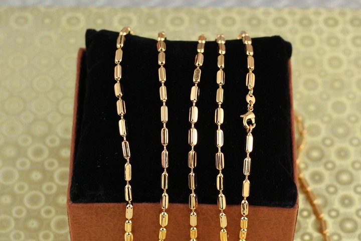 Цепь Xuping Jewelry сосиска 50 см 2,5 мм золотистая - Фото 1 Цепь Xuping Jewelry сосиска 50 см 2,5 мм золотистая - изображение 1