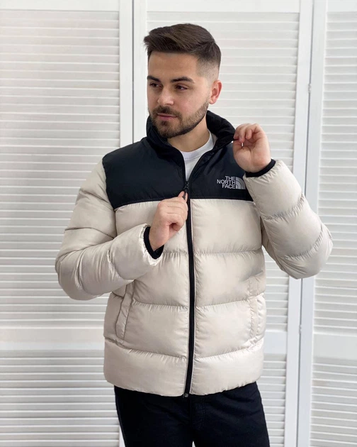 Чоловіча куртка пуховик The North Face 839291 XL бежевий - Фото 3 Чоловіча куртка пуховик The North Face 839291 XL бежевий - зображення 3