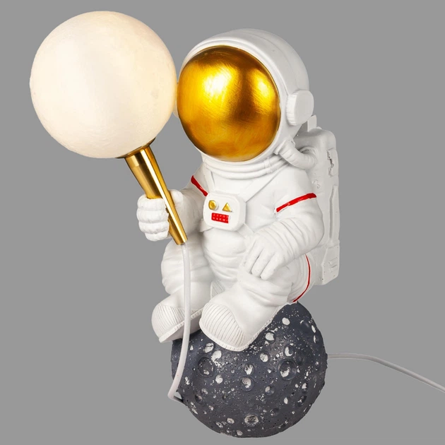 Настольная лампа/ночник c космонавтом на 11см шаре (84-V1006-1) - изображение 4