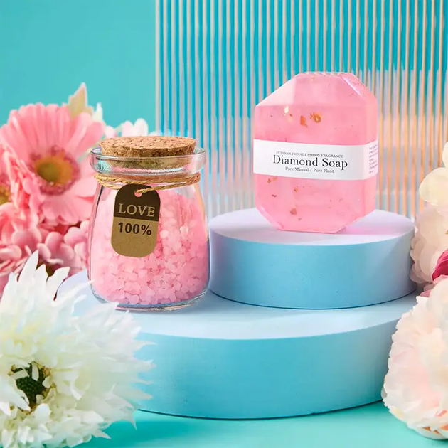 Подарочный Spa Box Lesko 0222 Pink из 6 предметов термостакан мыло бомбочка соль для ванны свеча - Фото 2 Подарочный Spa Box Lesko 0222 Pink из 6 предметов термостакан мыло бомбочка соль для ванны свеча - изображение 2